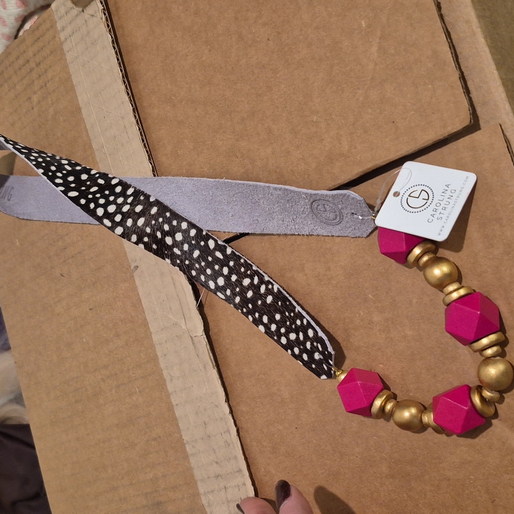Carolina Strung. Artisan Black White Necklace